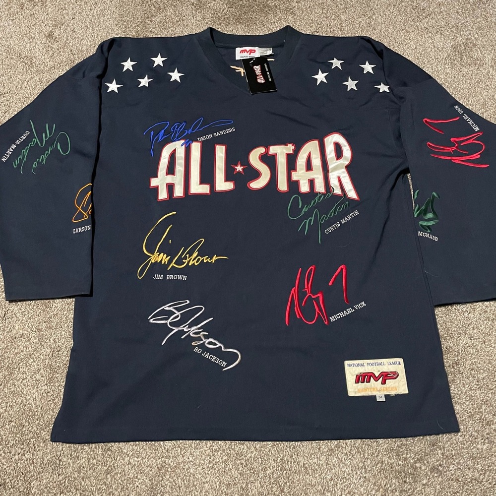 NFL All Star Signature Series Football Jersey Onyx Inc Xers MVP Size 54 New